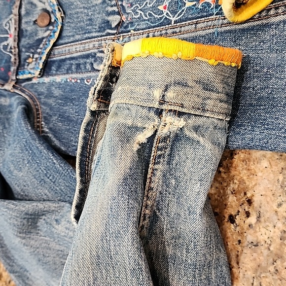 Hand Embroidered Jean Jacket - Picture 11 of 12